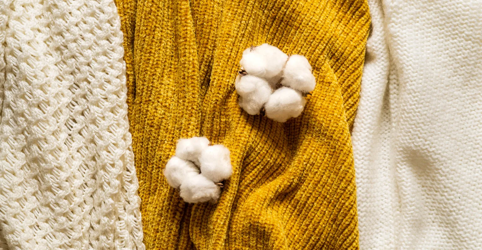 tissus de coton avec du coton brut