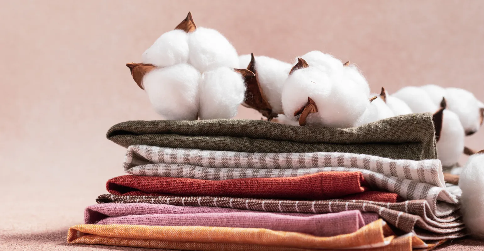 tissus de coton avec du coton brut