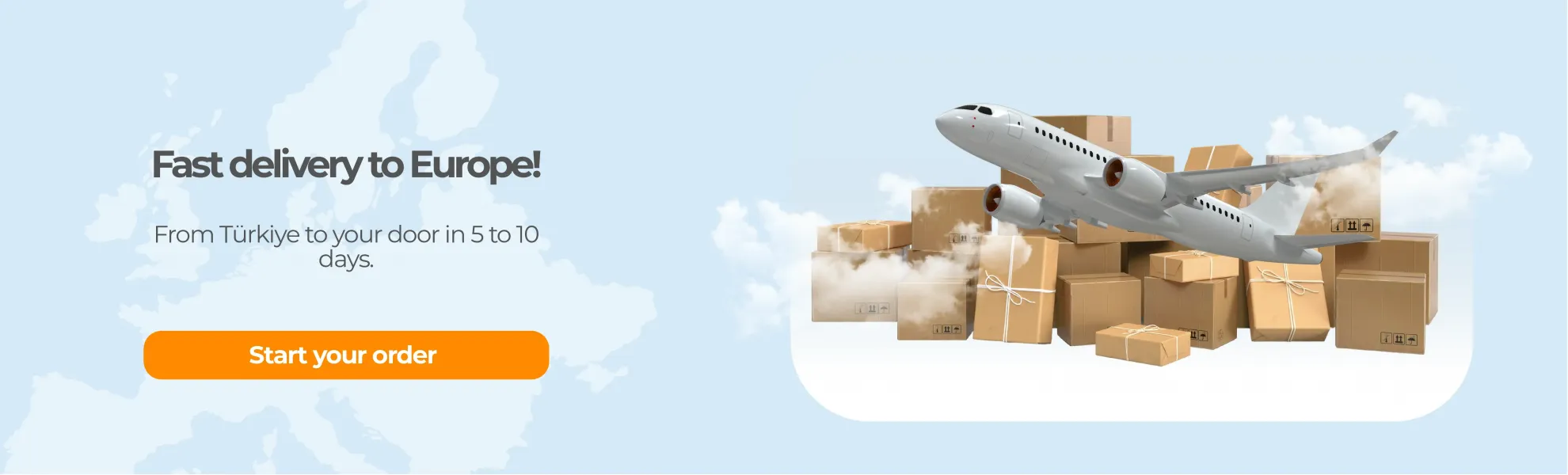 Fast delivery to Europe banner