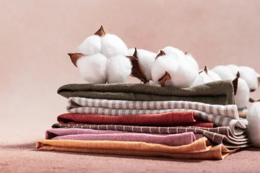 tissus de coton avec du coton brut