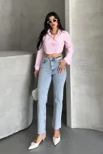 Seamless Mom Jeans 7064-08-(28-33) Snow Light Blue