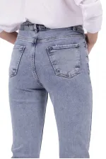 Taşlı Mom Fit Kot Pantolon  1725-08-(26-28)