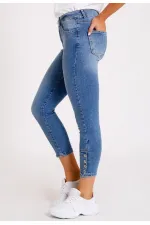 Paçası Dört Düğmeli Kot Pantolon 786-15-(28-33) Paçası Dört Düğmeli Kot Pantolon 786-15-(28-33)