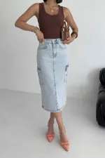 Kargo Cepli Kot Etek 1023-08-(XS-XL-5)