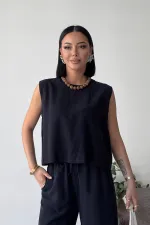 Askılı Bluz  HS401-73-(S-XL)