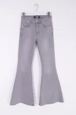 Geniş İspanyol Kot Pantolon  7067-22-(27-32)