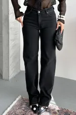 Baggy Jeans with Dart Detail on Legs 7088-23-(28-33) Regular Anthracite