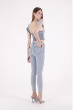 Az Yırtıklı Skinny Kot Pantolon 826-08-(30-36) Az Yırtıklı Skinny Kot Pantolon 826-08-(30-36)