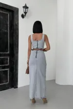Robe en jean asymétrique 3019-08-(S-XL) Robe en jean asymétrique 3019-08-(S-XL)