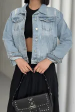 Veste en jean courte 641-18-(S-XL-6)