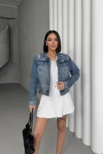 Kısa Kot Ceket 641-01-(S-XL-6) Kısa Kot Ceket 641-01-(S-XL-6)
