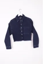 Eteği Püsküllü Kısa Kot Ceket  6014-26-(S-L-6)