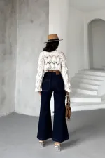 Front Pocket Detailed Jeans 7079-17-(27-32)