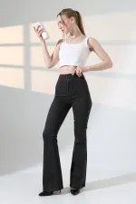 Flared Jeans with Darts on Front Waist  7021-10-(27-32) 