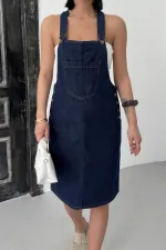 Askılı Salopet Elbise 3044-17-(S-XL) Askılı Salopet Elbise 3044-17-(S-XL)
