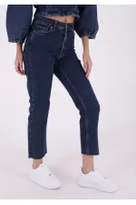 Dikişsiz Paça Mom Fit Kot Pantolon  764-26-(32-33)