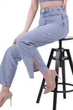 Paçası Yırtmaçlı Boru Paça Relax Kot Pantolon 931-15-(27-32) Paçası Yırtmaçlı Boru Paça Relax Kot Pantolon 931-15-(27-32)