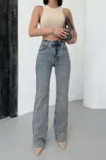 Cropped Leg Straight Fit Jeans 7070-62-(26-31)