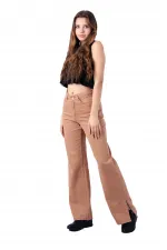 Paçası Yırtmaçlı Mom Fit Kot Pantolon  1732-70-(26-31)