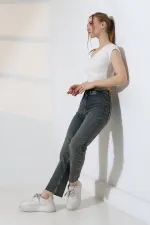 Serpme Taşlı  Relax Kot Pantolon  7193-28-(27-32)