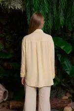 Cepli Oversize Keten Gömlek HS609-93-(S-XL) Cepli Oversize Keten Gömlek HS609-93-(S-XL)
