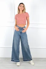 Sökük Paçalı Relax Kot Pantolon 787-62-(S-XL-6) Sökük Paçalı Relax Kot Pantolon 787-62-(S-XL-6)