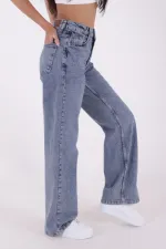 İğne Kırığı Desenli Relax Kot Pantolon  7049-62-(28-33)