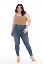 High Waisted Skinny Ankle Length Jean  819-02-(32-36) Dark Tinted Denim