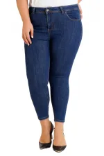 High Waisted Skinny Full Length Jean  515-17-(48-54) Slubbed Navy Blue