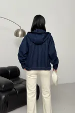 Kapüşonlu Kot Ceket  6226-17-(S-L-3)