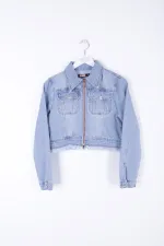 Fermuarlı Kot Ceket 6017-42-(S-XL-6) Fermuarlı Kot Ceket 6017-42-(S-XL-6)