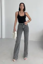 Dikişli Paça Relax Kot Pantolon 7026-40-(28-33)