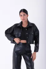 Short Oversize Denim Jacket 651-46-(S-XL) Short Oversize Denim Jacket 651-46-(S-XL)