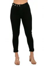 Kemerli Düğmeli Kot Pantolon 754-23-(28-33) Kemerli Düğmeli Kot Pantolon 754-23-(28-33)