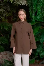 Oversize Keten Gömlek  HS601-78-(S-XL)