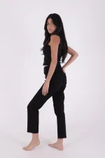 Dikişsiz Paça Mom Fit Kot Pantolon  764-07-(29-32-4)
