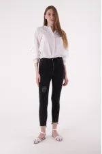 Asimetrik Paça Kot Pantolon 713-23-(28-33)