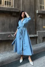 Midi Boy Elbise 3059-25-(S-XL)