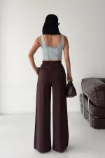 Lastikli Palazzo Pantolon HS708-78-(L-XXL) Lastikli Palazzo Pantolon HS708-78-(L-XXL)