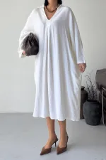 Kemerli Oversize Elbise HS3080-51-(S-L-3)