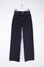 Wide Leg High Waisted Relaxed Jean  718-23-(32-36) Regular Anthracite