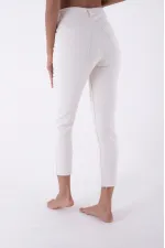 Patchwork Front Slit Trousers 1743-80-(27-32) Patchwork Front Slit Trousers 1743-80-(27-32)
