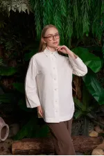 Oversize Keten Gömlek  HS601-51-(S-XL)