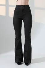 Flared Jeans with Darts on Front Waist  7021-60-(27-32) Ancient Brown