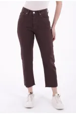 Dikişsiz Paça Mom Fit Kot Pantolon  764-78-(26-28)