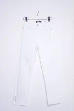 Yanı Yırtmaçlı Flare Paça Mom Kot Pantolon  1774-50-(26-31)