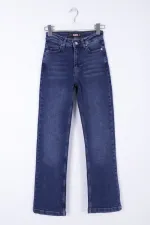 Stitched Hems Wide Leg Relaxed Jean 7026-01-(30-36) Dark Blue Denim Stitched Hems Wide Leg Relaxed Jean 7026-01-(30-36) Dark Blue Denim