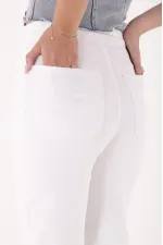 Cepsiz Pensli Bol Paça Kot Pantolon  1730-50-(26-31)