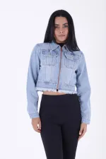 Fermuarlı Kot Ceket 6017-42-(S-XL-6) Fermuarlı Kot Ceket 6017-42-(S-XL-6)