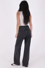 İğne Kırığı Desenli Relax Kot Pantolon 7049-23-(28-33) İğne Kırığı Desenli Relax Kot Pantolon 7049-23-(28-33)